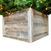 23" Natural Weathered Gray Plank Christmas Tree Collar