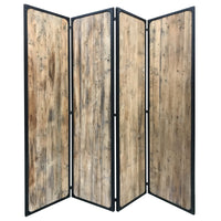 4 Panel Brown Room Divider