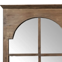 Rectangular Rustic Door Design Leaning Mirror with Door Hinge