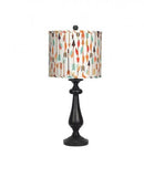 Black Candlestick Multi Color Tribal Arrows Shade table Lamp