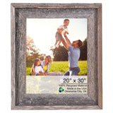20x30 Natural Weathered Grey Picture Frame with Plexiglass Holder