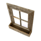 22x18 Rustic Weatered Grey Window Frame with Planter