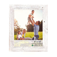 9x12 Rustic White washed Picture Frame with Plexiglass Holder