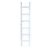 6 Step Rustic White Wash Wood Ladder Shelf