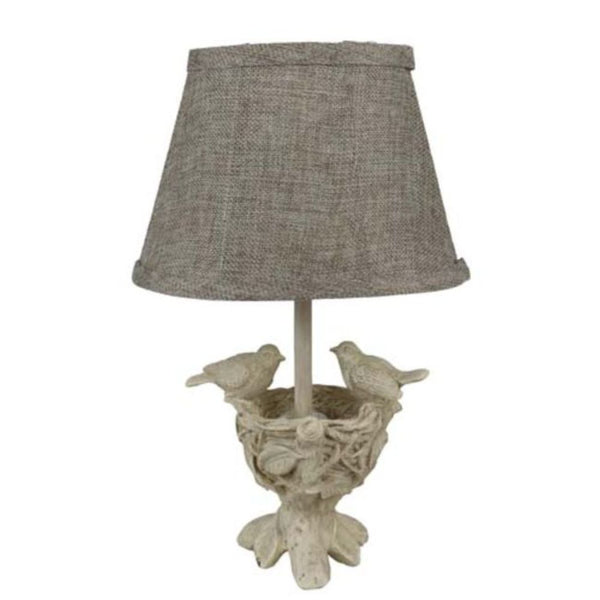 Two Birds and Nest Accent Lamp