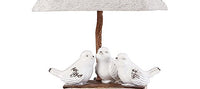 Three feathered Friends Atop a Stack of Books Accent Lamp