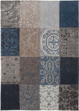 6' x 7' Blue Grey  Patchwork Design Area Rug