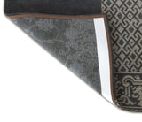 6' x 7' Blue Grey  Patchwork Design Area Rug