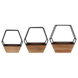 Set of 3 Boho Cool Hexagon Wall Planters