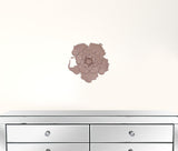 Set of 3 Metallic Mauve Flowers Wall Decor