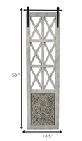 Distressed Full Length Door Panel Wall Decor