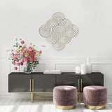 Golden Wave Pattern Wall Decor