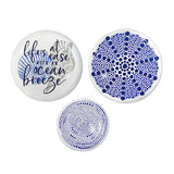 Set of 3 Life?s a Breeze Metal Plates Wall Decor