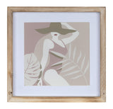 Pretty Lady with Hat Framed Wall Art