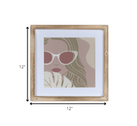 Pretty Lady in Shades Framed Wall Art