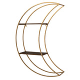 Gold Half Moon Floating Shelf