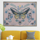 Multi Color Butterfly Tapestry Wall Decor