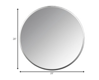 Minimalist Silver Round Wall Mirror