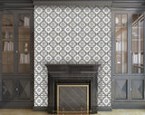 6" x 6" Black And White Mosaic Peel and Stick Removable Tiles
