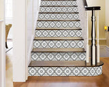 6" x 6" Black And White Mosaic Peel and Stick Removable Tiles