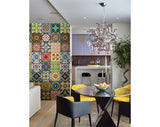 6" x 6" Mediterranean Brights Mosaic Peel and Stick Removable Tiles