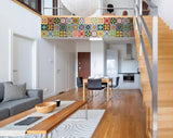 6" x 6" Mediterranean Brights Mosaic Peel and Stick Removable Tiles
