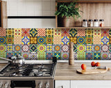 5" X 5" Mediterranean Brights Peel and Stick Removable Tiles