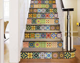 5" X 5" Mediterranean Brights Peel and Stick Removable Tiles