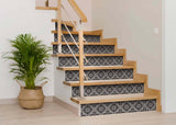 4" X 4" Burst Gray and White Peel and Stick Removable Tiles