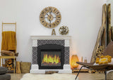 4" X 4" Burst Gray and White Peel and Stick Removable Tiles