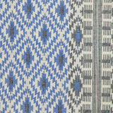 Gray and Blue Aztec Diamond Throw Pillow