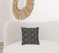 Ebony and Ivory Diamonds Throw Pillow