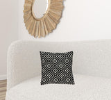 Ebony and Ivory Diamonds Throw Pillow