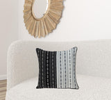Black and White Abstract Accent Pillow