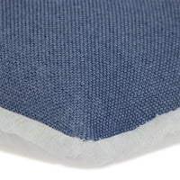 Chambray Blue and White Throw Pillow