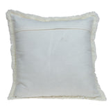 Chambray Blue and White Throw Pillow