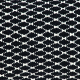 Jet Black and White Woven Lumbar Pillow