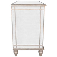 Rectangle Mirrored Three Drawer Console Storage Chest
