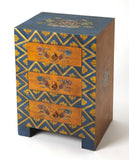 Stylish Hand Painted 3 Drawer Accent Cabinet