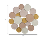 Distressed and Matte Abstract Metal Circle Wall Decor