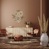 Golden Metallic Flower Wall Decor