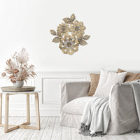 Golden Metallic Flower Wall Decor