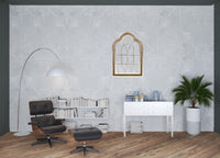 Distressed White and Gold Cathedral WindowWall Decor