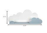 Blue and White Cloud Wall Shelf