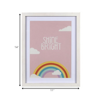 Shine Bright Glitter Rainbow Wall Art