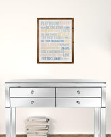 Playroom Rules Wooden Wall Art