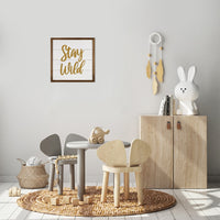 White and Gold Stay Wild Wall Art