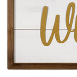 White and Gold Stay Wild Wall Art