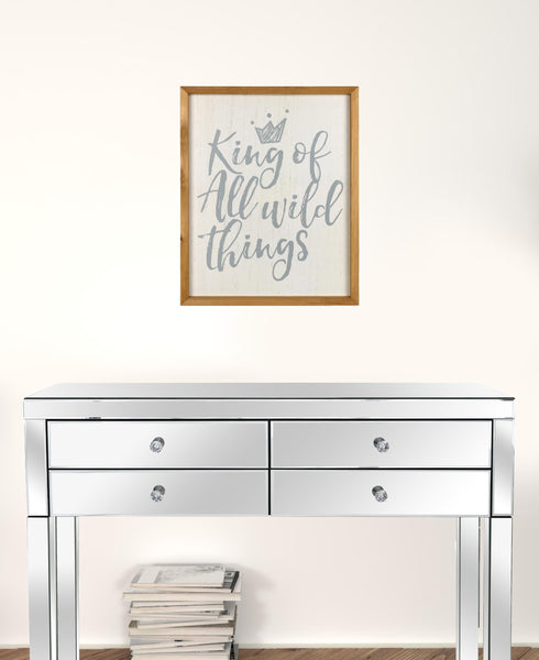 King of All Wild Things Wooden Wall Art