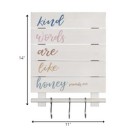 Kind Words Are Honey Wooden Wall Decor